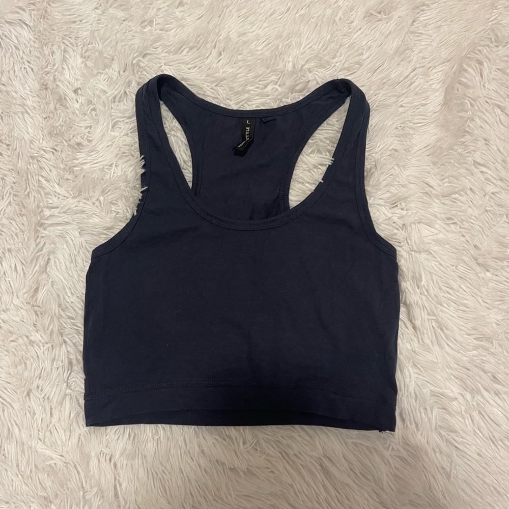 Navy blue cropped tank top